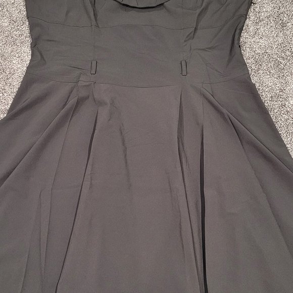 24/26 Black Ruffle Pin-up Wide Neck Dress 1960's Style 4X NWOT - Picture 4 of 10